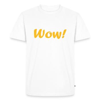 wow - T-shirt Premium bio Homme - blanc - Devant - Nico (187cm)