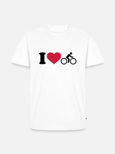 I love Cycling - Men's Premium Organic T-Shirt - white