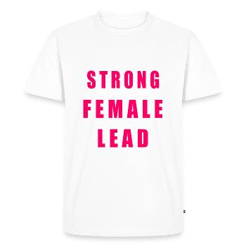 Strong female lead - Men's Premium Organic T-Shirt - white - Front - Nico (187cm)