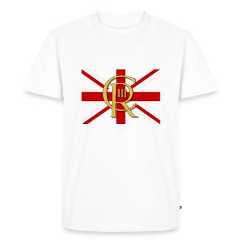 Couronnement du roi britannique Charles Angleterre Drapeau - T-shirt Premium bio Homme - blanc - Devant - Nico (187cm)