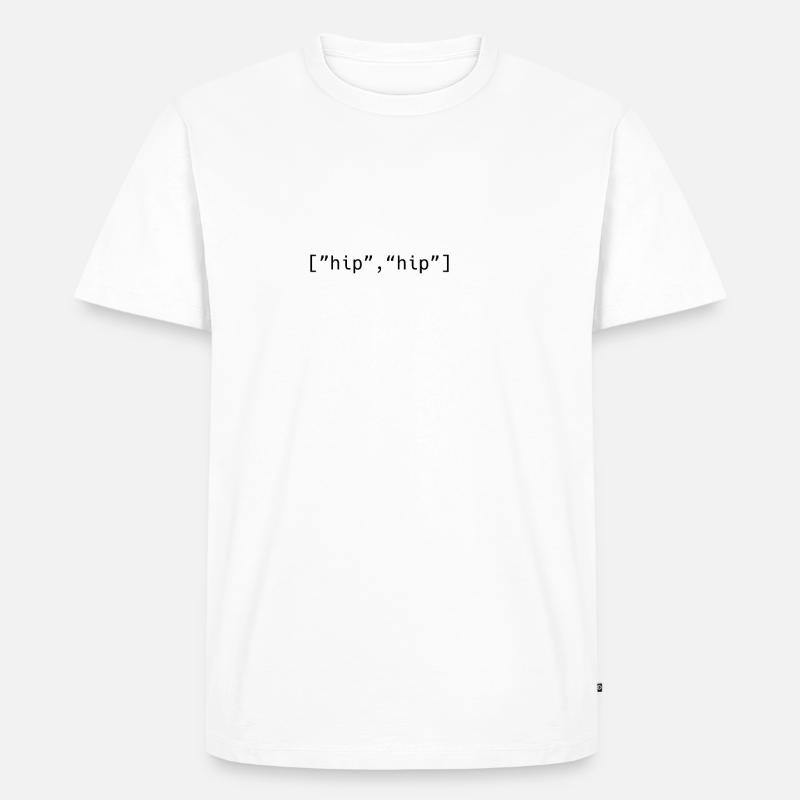Hip Hip Hooray Programmier-Array - Männer Premium Bio T-Shirt - Weiß
