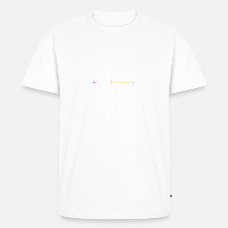Java is awesome - T-shirt Premium bio Homme - blanc