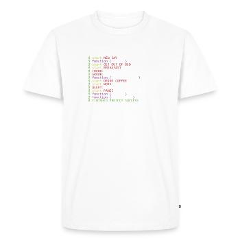 Monday Programmer - T-shirt Premium bio Homme - blanc - Devant - Nico (187cm)