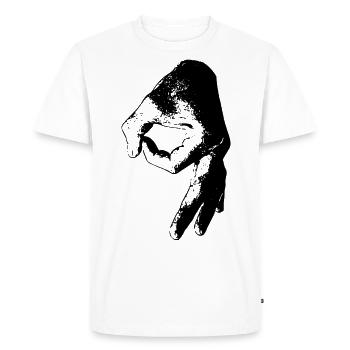 le jeu de trou - T-shirt Premium bio Homme - blanc - Devant - Nico (187cm)