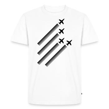 Avions - T-shirt Premium bio Homme - blanc - Devant - Nico (187cm)