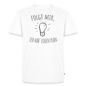 light bulb - Men's Premium Organic T-Shirt - white - Front - Nico (187cm)