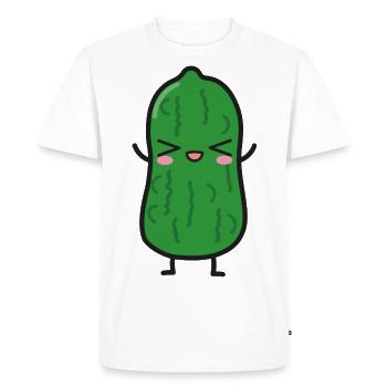 Cornichons acides Drôles de Kawaii - T-shirt Premium bio Homme - blanc - Devant - Nico (187cm)