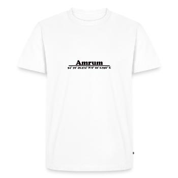 Coordonnées amrum - T-shirt Premium bio Homme - blanc - Devant - Nico (187cm)