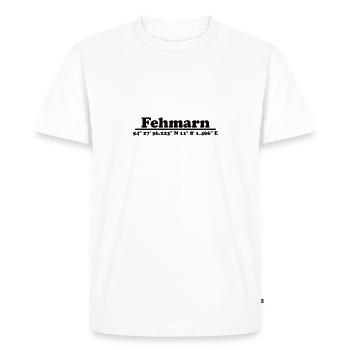 Fehmarn - Men's Premium Organic T-Shirt - white - Front - Nico (187cm)
