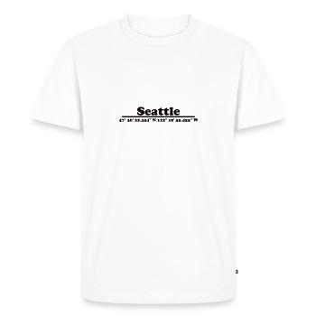 Seattle Coordonnées - T-shirt Premium bio Homme - blanc - Devant - Nico (187cm)