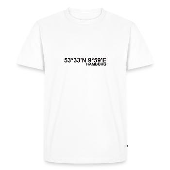 Hamburg coordinates - Men's Premium Organic T-Shirt - white - Front - Nico (187cm)