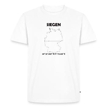 Siegen Karte - Männer Premium Bio T-Shirt - Weiß - Vorne - Nico (187cm)