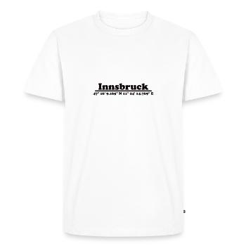 Innsbruck Coordonnées - T-shirt Premium bio Homme - blanc - Devant - Nico (187cm)