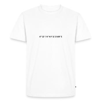 Zurich Coordonnées - T-shirt Premium bio Homme - blanc - Devant - Nico (187cm)