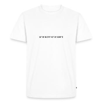 Coordonnées Amrum - T-shirt Premium bio Homme - blanc - Devant - Nico (187cm)