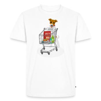 Jack was shopping - Men's Premium Organic T-Shirt - white - Front - Nico (187cm)