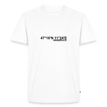 Innsbruck Coordonnées - T-shirt Premium bio Homme - blanc - Devant - Nico (187cm)
