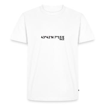 Nice coordinates - Men's Premium Organic T-Shirt - white - Front - Nico (187cm)
