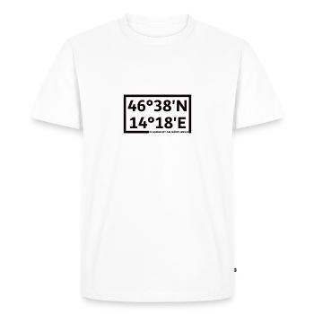 Coordonnées de Klagenfurt am Wörthersee - T-shirt Premium bio Homme - blanc - Devant - Nico (187cm)