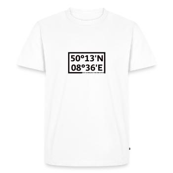 Bad Homburg devant l’altitude Coordonnées - T-shirt Premium bio Homme - blanc - Devant - Nico (187cm)