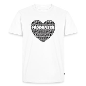 Hiddensee Heart - Men's Premium Organic T-Shirt - white - Front - Nico (187cm)
