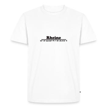 Coordonnées Rheine - T-shirt Premium bio Homme - blanc - Devant - Nico (187cm)