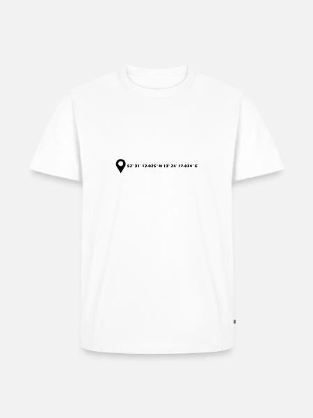 Berlin Coordinates - Men's Premium Organic T-Shirt - white