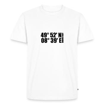 Coordonnées de Darmstadt - T-shirt Premium bio Homme - blanc - Devant - Nico (187cm)