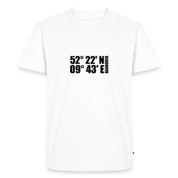 Hanover Coordinates - Men's Premium Organic T-Shirt - white - Front - Nico (187cm)