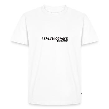 Coordonnées de Bergame - T-shirt Premium bio Homme - blanc - Devant - Nico (187cm)
