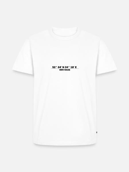 Coordonnées de La Haye - T-shirt Premium bio Homme - blanc