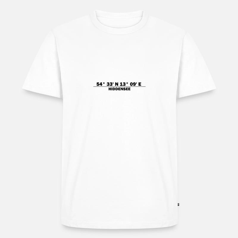 Hiddensee coordinates - Men's Premium Organic T-Shirt - white