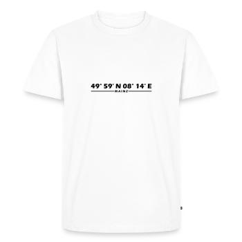 Coordonnées de Mayence - T-shirt Premium bio Homme - blanc - Devant - Nico (187cm)
