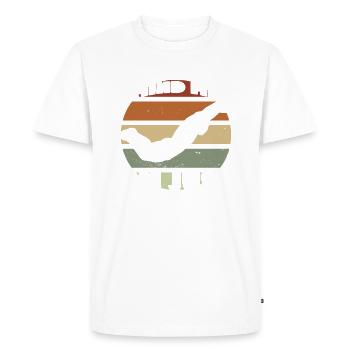 Natation Sauveteur Cours de natation Piscine extérieure Cadeau - T-shirt Premium bio Homme - blanc - Devant - Nico (187cm)