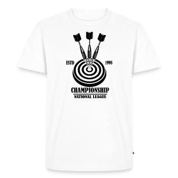 Darts Championship Christmas Gift Design - Men's Premium Organic T-Shirt - white - Front - Nico (187cm)