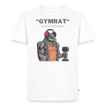 Gymnase - T-shirt Premium bio Homme - blanc - Devant - Nico (187cm)