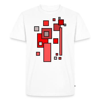 Building Blocks Architecture Pattern 2 - Men's Premium Organic T-Shirt - white - Front - Nico (187cm)