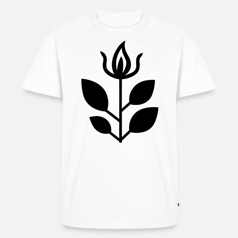 Blume - Männer Premium Bio T-Shirt - Weiß