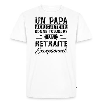 A farmer dad gives an exceptional retiree - Men's Premium Organic T-Shirt - white - Front - Nico (187cm)