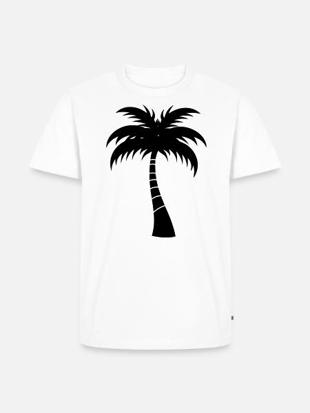 palm tree - Men's Premium Organic T-Shirt - white
