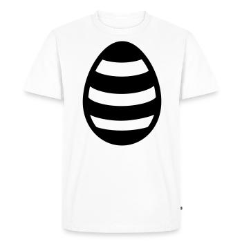 Egg - Men's Premium Organic T-Shirt - white - Front - Nico (187cm)