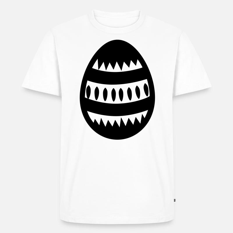 Ei - Männer Premium Bio T-Shirt - Weiß