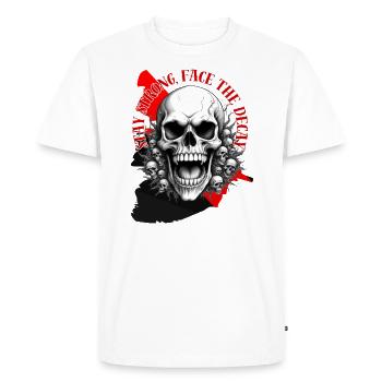 Stay strong, face the Decay - Men's Premium Organic T-Shirt - white - Front - Nico (187cm)