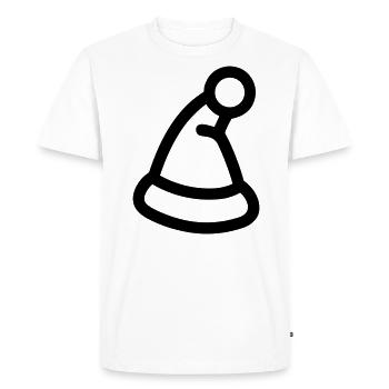 bonnet de noel - T-shirt Premium bio Homme - blanc - Devant - Nico (187cm)