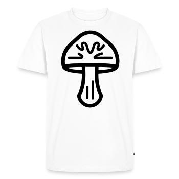 Champignon - T-shirt Premium bio Homme - blanc - Devant - Nico (187cm)