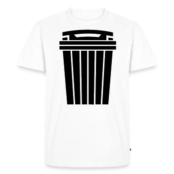 poubelle - T-shirt Premium bio Homme - blanc - Devant - Nico (187cm)