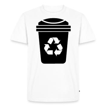 poubelle - T-shirt Premium bio Homme - blanc - Devant - Nico (187cm)