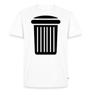 poubelle - T-shirt Premium bio Homme - blanc - Devant - Nico (187cm)