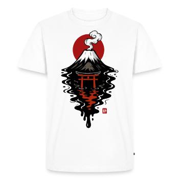 Montagne Fuji Japon - T-shirt Premium bio Homme - blanc - Devant - Nico (187cm)