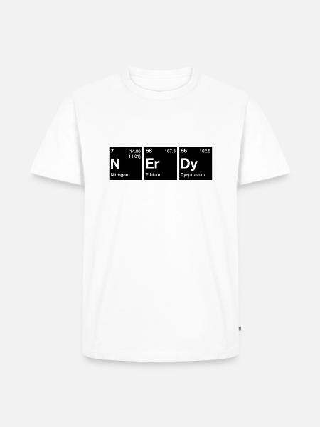 Nerdy Periodic Table Word - Men's Premium Organic T-Shirt -